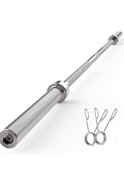 SRO-4 Olympic BarbellRod with Collars-Heavy DutySteel Weightlifting Bar for HomeGym