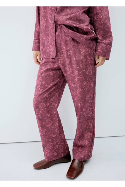Şerit desenli pijama pantolonu