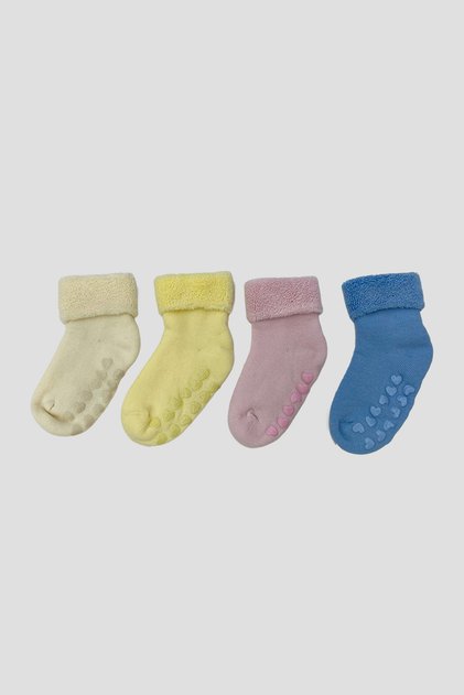 Girl's Towel Textured Premium Cotton Patterned Booties Socks Set