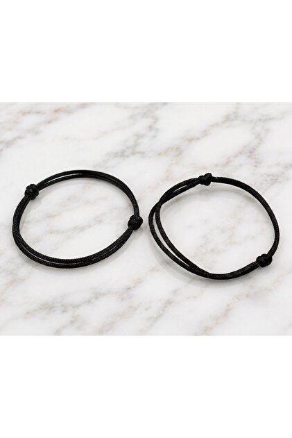 Black Adjustable Thick Cord Double Destiny Bracelet