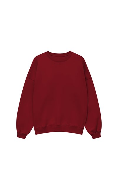 Unisex Oversize Basic Sweatshirt 3 İplik Şardonlu Kumaş