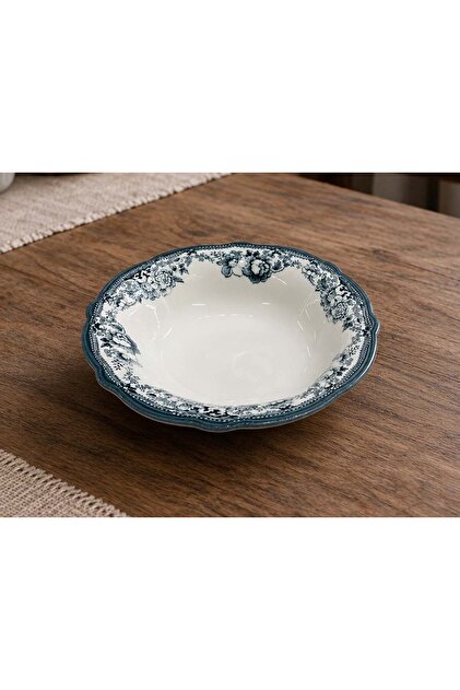 Porcelain Velour Anthracite Fulya Bowl 26cm Single