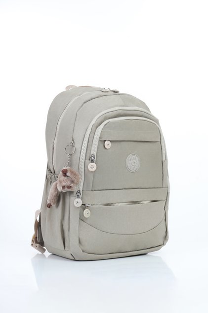 Ergonomic Klinkir Fabric, 5 Compartments, Waterproof and Large Volume School & Sports & Daily Backpack -Bej
