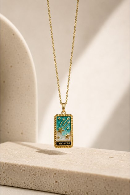 Gold Color the Star Tarot Women's Necklace