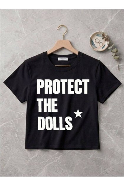 Protect The Dolls baskılı babby tee