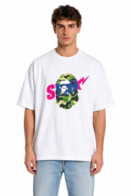 Unisex Women's Men's Syna Centralcee Special Design Printed Oversize Thick Fabric Relaxed Fit T-Shirt