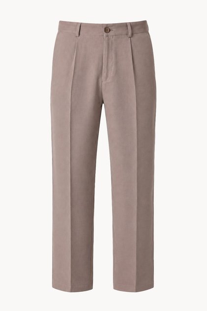 Dark Beige Lyocell Blended Men's Trousers