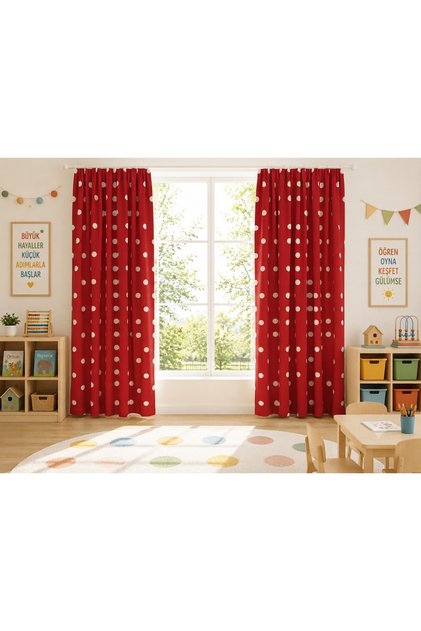 High Quality Printed Background Curtain, Patterned Background Curtain, School and Classroom Curtain, Decorative Single Panel Curtain, Digital Printed Curtain