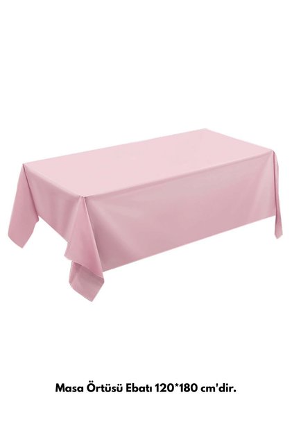 1 Adet Pembe POŞET Tek Kullanımlık Masa Örtüsü 120x180 cm Doğum Günü Parti Örtüsü