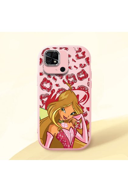 Redmi 10C Compatible Shock-Absorbing Camera Protected Pink Silicone Case