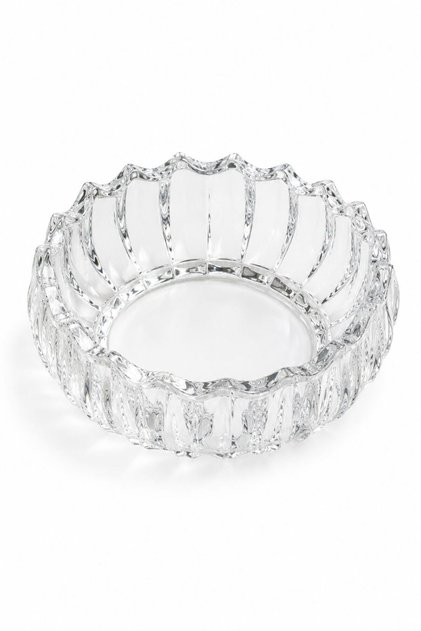 Modern Tasarım Şeffaf Cam Küllük - Kül Tablası 16,5 cm