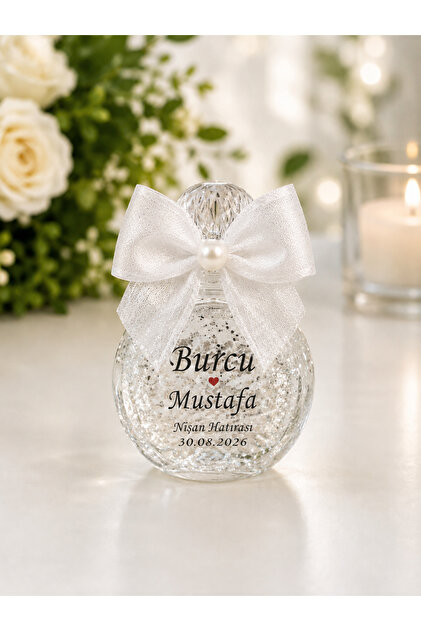 Plastik 50 ml şişede simli İncili kolonya (her bir alım 10 adettir)