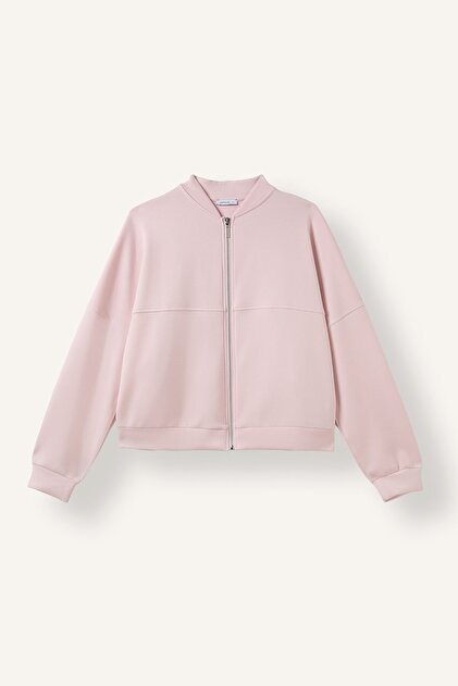 College Collar Bomber Modal Cardigan F1025Ax26Au