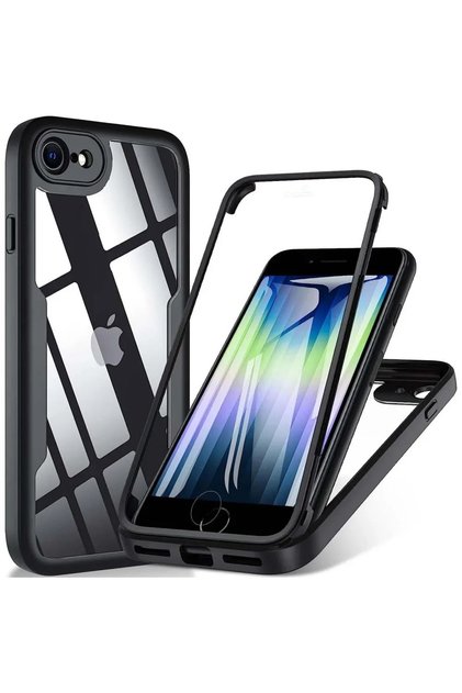 iPhone 16e black 360 Full Body Double Side HD Clear Screen Phone Case for IPhone 17e 2026 16e SE 202