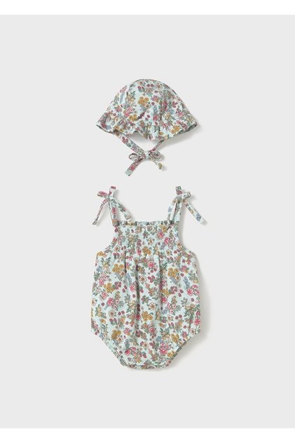Newborn Girl Jumpsuit with Hat