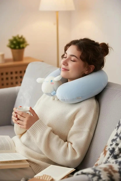 Miniso Sanrio Cinnamoroll Lisanslı Seyahat Boyun Yastığı – 32 cm