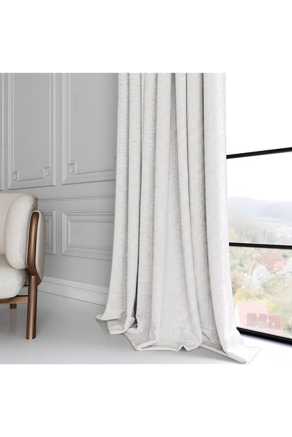 Linen Valance Curtain Rustic and Rustic-Style Cornice Suitable for Straight Installation