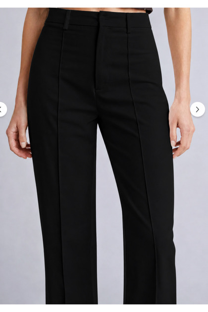 Wide Leg High Waist Pocketless Trousers Women's Straight Leg Stylish Casual & Office Pants