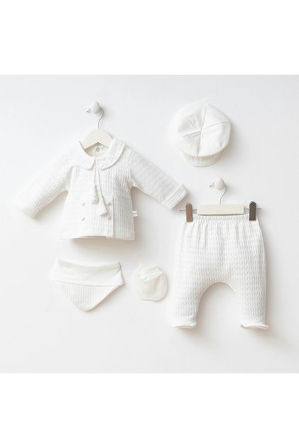 Miniycool 7088 Mnz Brand Alexander Newborn Hospital Release Male Baby 5-Piece Set
