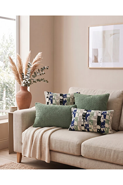 '' Noir'' Collection 4-Piece Premium Textured Decorative Throw Pillow Combination Set