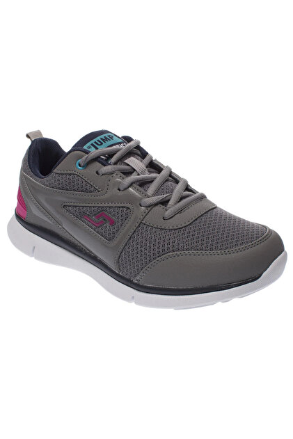Jm-21163-E Gray Women's Walking Shoes Gray Pink
