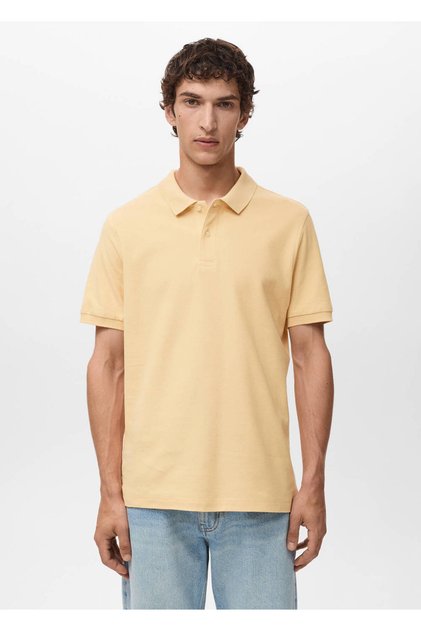 Regular kesim pamuklu pike polo gömlek