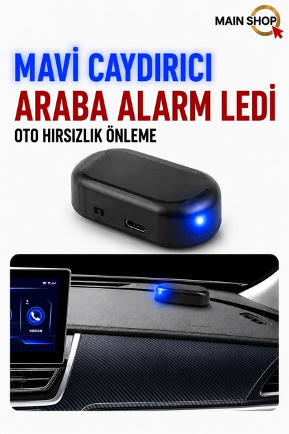 Main Shop Kablosuz Oto Hırsızlık Engelleyici LED - Mavi Işıklı Caydırıcı M-498