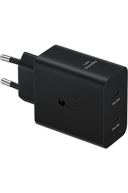 EP-T5020XBEGEU 2x USB Type-C + Cablu USB Type-C la USB Type-C Încărcător rapid 50W Negru