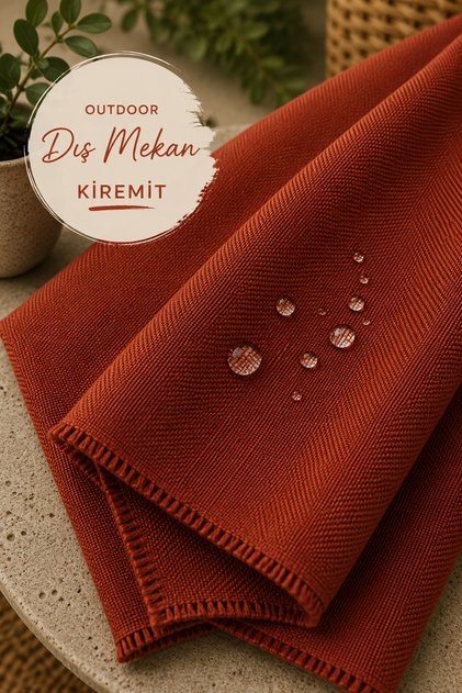Dış mekan sıvı gecirmez yıkanabilir döşemelik kumaş EN 150CM KİREMİT ASOS 08