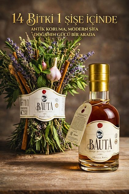Bauta Marsilya Sirkesi 200ml Detoks Etkili, Vegan Dostu, El Yapımı (DÖRT HIRSIZ SİRKESİ)