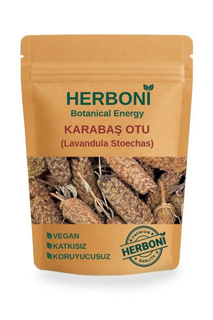 Black Basil Herb 50Gr, Fırkan Flower, Monk's Herb, Lavandula Stoechas, Ustukhuddus, Natural and Without Additives