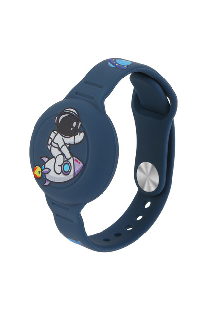 astronaut Protective Silicone Kids Wristband Holder Compatible with AirTag, Waterproof Anti Lost Br