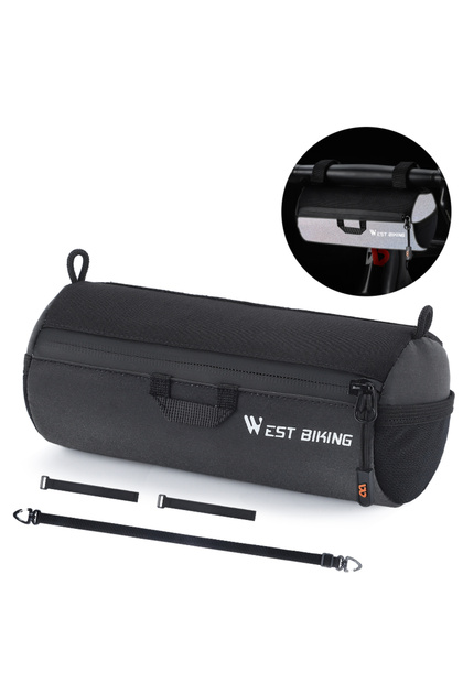 0707361 Black WEST BIKING Bike Handlebar Bag Portable Reflective Shoulder Bag For Cycling MTB Road B