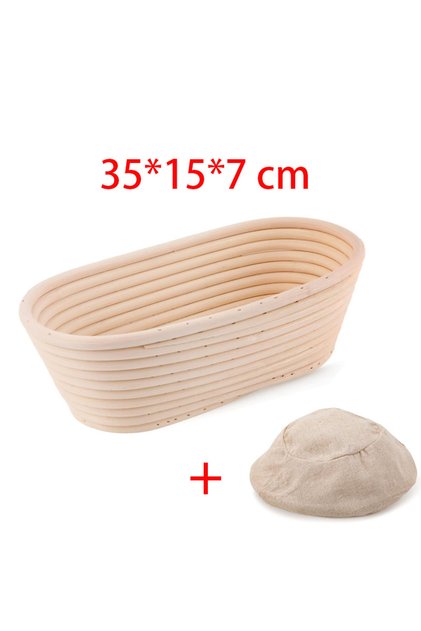 with Liner Oval 35X15X7 Rattan Bread Proofing Basket Bread Basket Oval Rattan Wicker Dough Fermentat