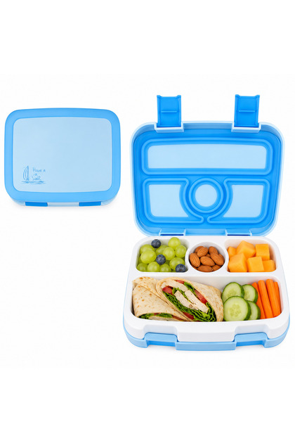 Beni Kids Bento Lunch Box 800ml with 4 Compartments, Leakproof, BPA Free, Microwave & Dishwasher Safe