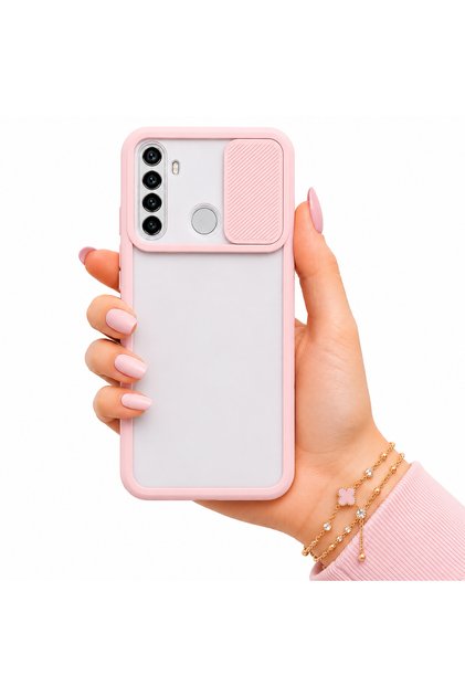 Realme 6i Kılıf Kamera Sürgü Mat Arka Yüzey Renkli Çerçeve Lensi Kapak
