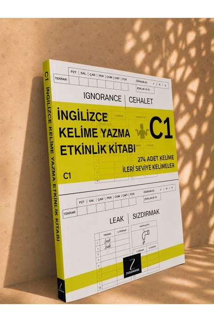C1 English Vocabulary Writing Book with Tracking System | Analytical Permanent Vocabulary Learning Book English Teaching C1
