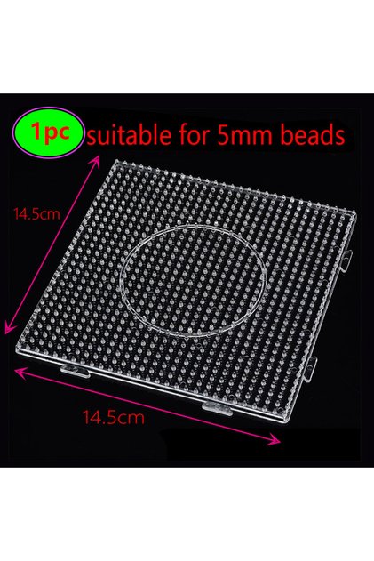 5.0MM 1PCS Fuse Beads Boards 5mm Large Clear Plastic Pegboards for Kids Craft Beads Pixel Puzzle Peg