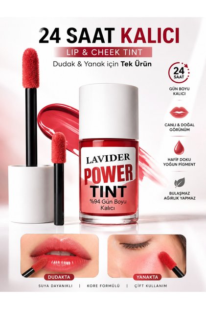 Power Tint Korean Formula Lasting Lip Tint-Lip Cheek Tint-Liquid Lipstick & Blush-Waterproof
