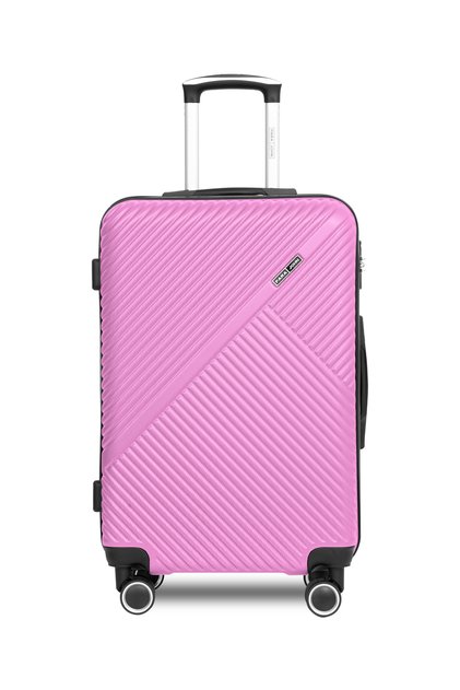 Cabin Size 20-Inch ABS Lightweight Hardshell Luggage Trolley | carrying 10kg 4-Wheel Spinner Suitcase -pink