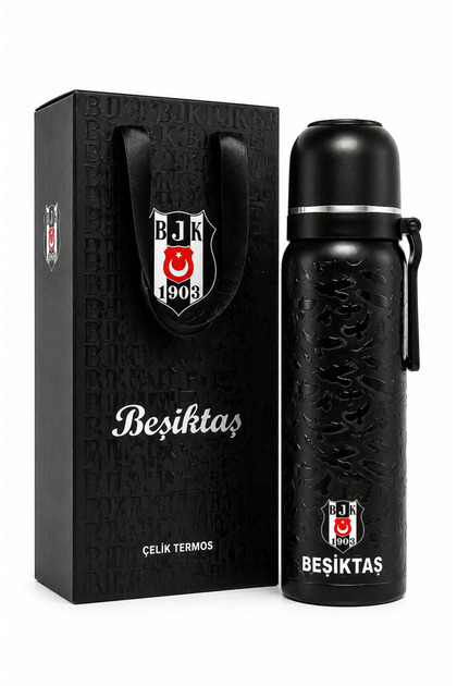 2626 Lisanslı 650ML YENİ SEZON Çelik Termos Bardaklı (SİYAH Renk) Özel Kutulu