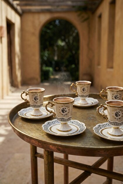 Esposito 6-Person Porcelain Coffee Cup Set - 97 ml
