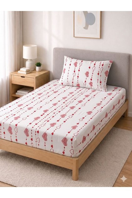 Uykuli̇fe Mi̇ni̇kalp Single Size Rubber Bed Sheet Set