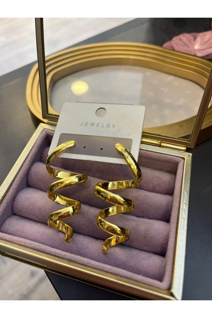 Spiral Gold Earrings