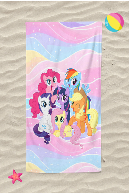 My Little Pony Patterned Digital Printed Children's Beach Towel Cotton Beach Towel Sea Towel