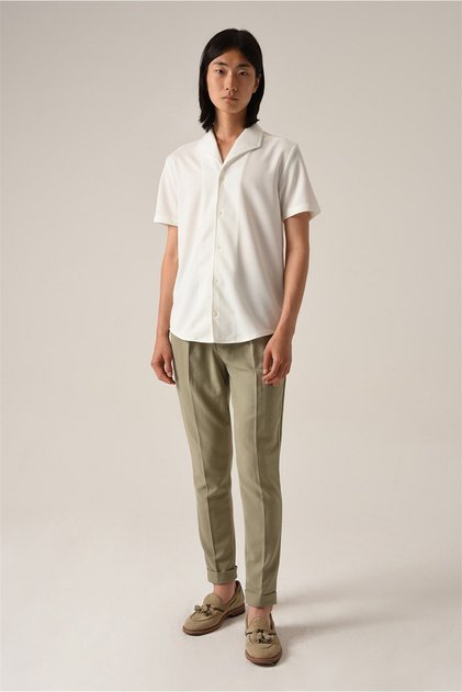 Apaş Collar Short Sleeve Shirt