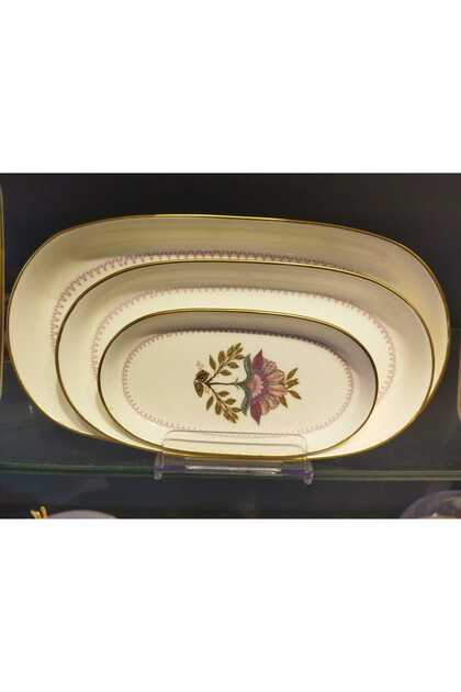 Porselen Swi̇s 3-Piece Boat Set