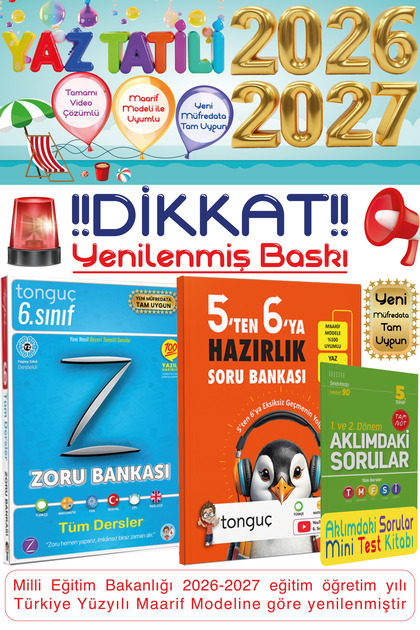 Tonguç Yayınları 5'ten 6'ya Hazırlık Kitabı & 6. Sınıf Tüm Dersler