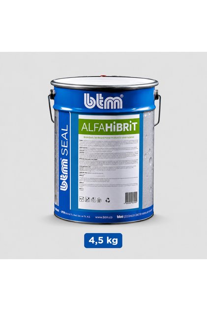 BTMSEAL Alfahibrit Gri Hibrit Polimer Su Yalıtım Malzemesi 4,5 kg
