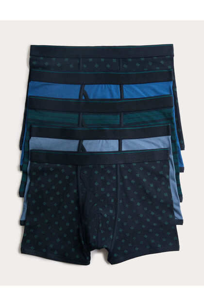 5'li Desenli Boxer